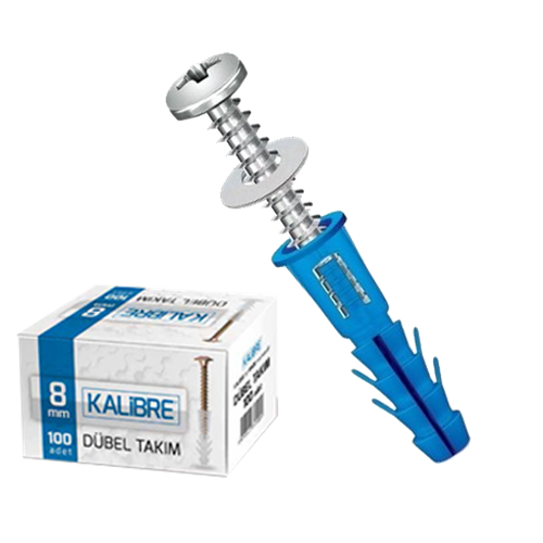 MADE KALİBRE DÜBEL TAKIMI (Bombe pul başlı) KAV01